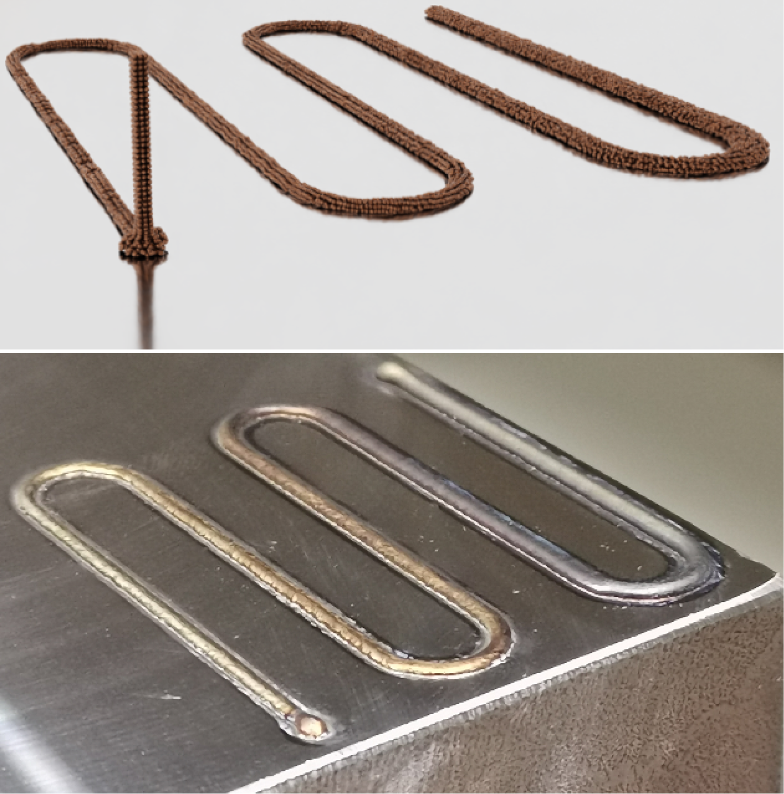 Baal Hammon particle-based prediction above the scanned physical bead for the representative 1000 W and 6.0 mm standoff line